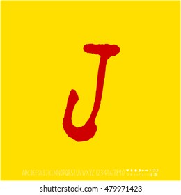 Alphabet & number / handwriting - vector
