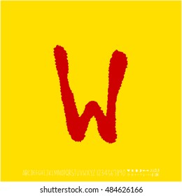 Alphabet & number / handwriting - vector