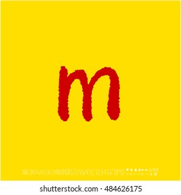 Alphabet & number / handwriting - vector
