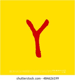Alphabet & number / handwriting - vector