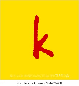 Alphabet & number / handwriting - vector