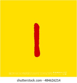 Alphabet & number / handwriting - vector