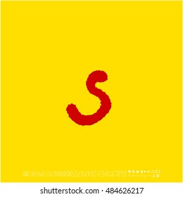 Alphabet & number / handwriting - vector