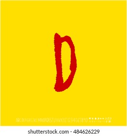 Alphabet & number / handwriting - vector