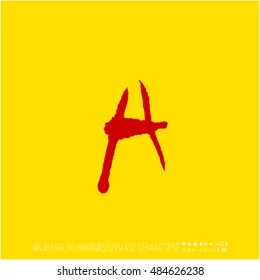 Alphabet & number / handwriting - vector
