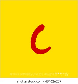 Alphabet & number / handwriting - vector