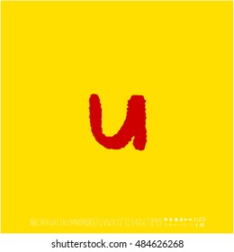 Alphabet & number / handwriting - vector