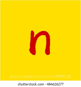 Alphabet & number / handwriting - vector