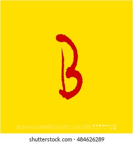Alphabet & number / handwriting - vector