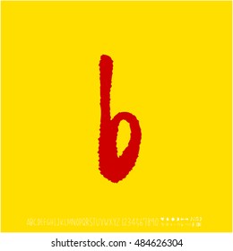 Alphabet & number / handwriting - vector