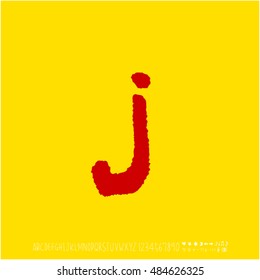 Alphabet & number / handwriting - vector