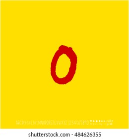Alphabet & number / handwriting - vector