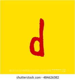 Alphabet & number / handwriting - vector