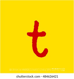 Alphabet & number / handwriting - vector