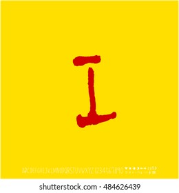 Alphabet & number / handwriting - vector