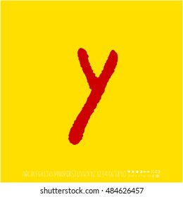 Alphabet & number / handwriting - vector