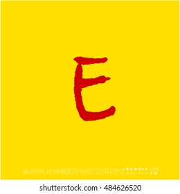 Alphabet & number / handwriting - vector