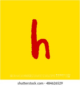 Alphabet & number / handwriting - vector