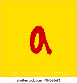 Alphabet & number / handwriting - vector