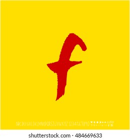 Alphabet & number / handwriting - vector