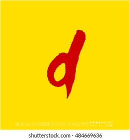 Alphabet & number / handwriting - vector