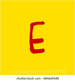 Alphabet & number / handwriting - vector