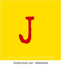 Alphabet & number / handwriting - vector