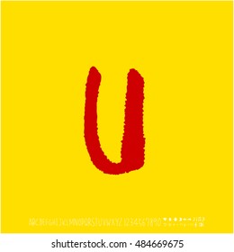 Alphabet & number / handwriting - vector