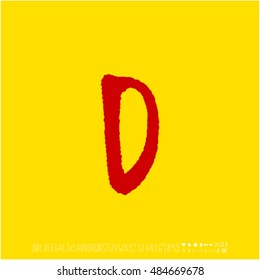Alphabet & number / handwriting - vector