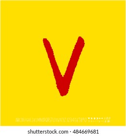 Alphabet & number / handwriting - vector