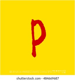 Alphabet & number / handwriting - vector