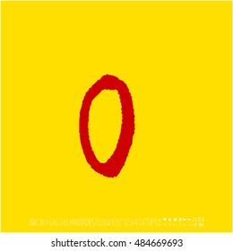 Alphabet & number / handwriting - vector