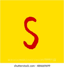 Alphabet & number / handwriting - vector