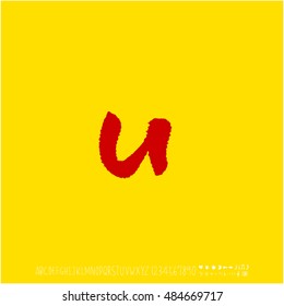 Alphabet & number / handwriting - vector