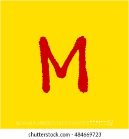Alphabet & number / handwriting - vector
