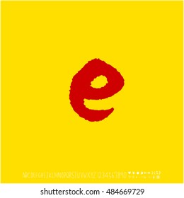 Alphabet & number / handwriting - vector