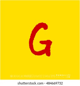 Alphabet & number / handwriting - vector