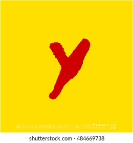 Alphabet & number / handwriting - vector
