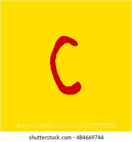 Alphabet & number / handwriting - vector