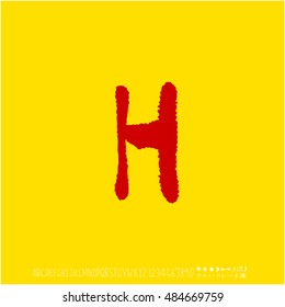 Alphabet & number / handwriting - vector