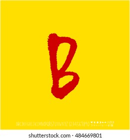 Alphabet & number / handwriting - vector