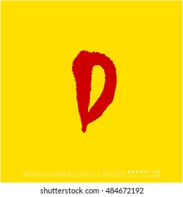 Alphabet & number / handwriting - vector