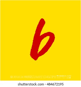 Alphabet & number / handwriting - vector