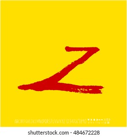 Alphabet & number / handwriting - vector