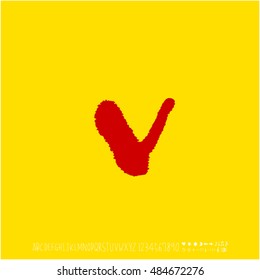 Alphabet & number / handwriting - vector