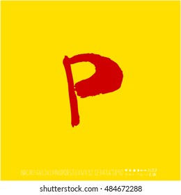 Alphabet & number / handwriting - vector