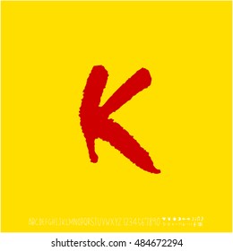 Alphabet & number / handwriting - vector