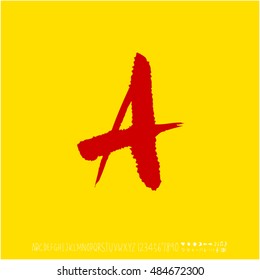 Alphabet & number / handwriting - vector