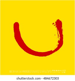 Alphabet & number / handwriting - vector