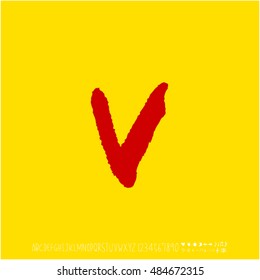 Alphabet & number / handwriting - vector
